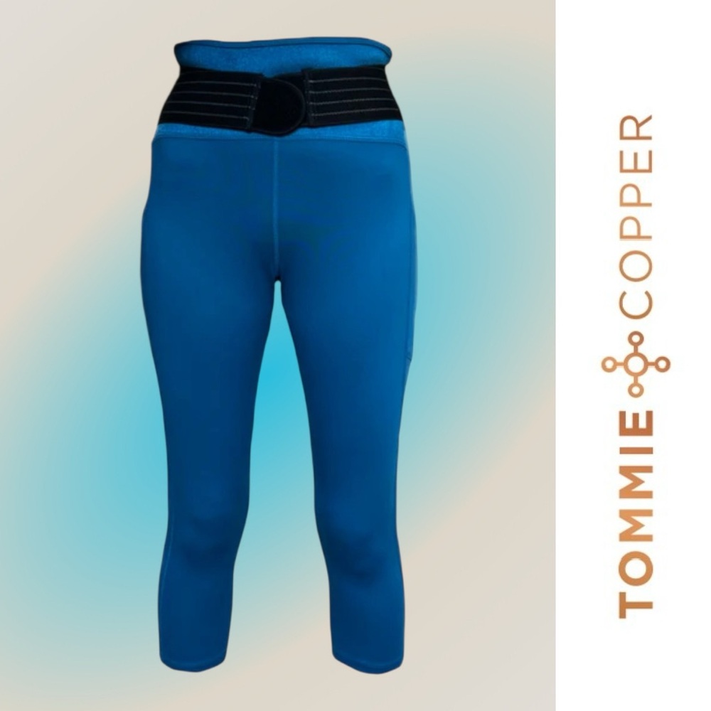 NWT Tommie Copper Lower Back Support Leggings with Straps, Size‎ S, MSRP $108.50